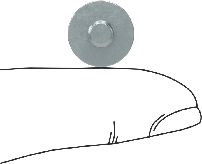 Dişli Saplamalı Kapalı Neodim Mıknatıs, 4,5 mm Kalınlık, 13 mm OD