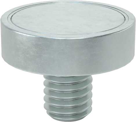 Dişli Saplamalı Kapalı Neodim Mıknatıs, 4,5 mm Kalınlık, 16 mm OD