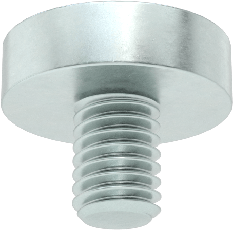 Dişli Saplamalı Kapalı Neodim Mıknatıs, 4,5 mm Kalınlık, 16 mm OD