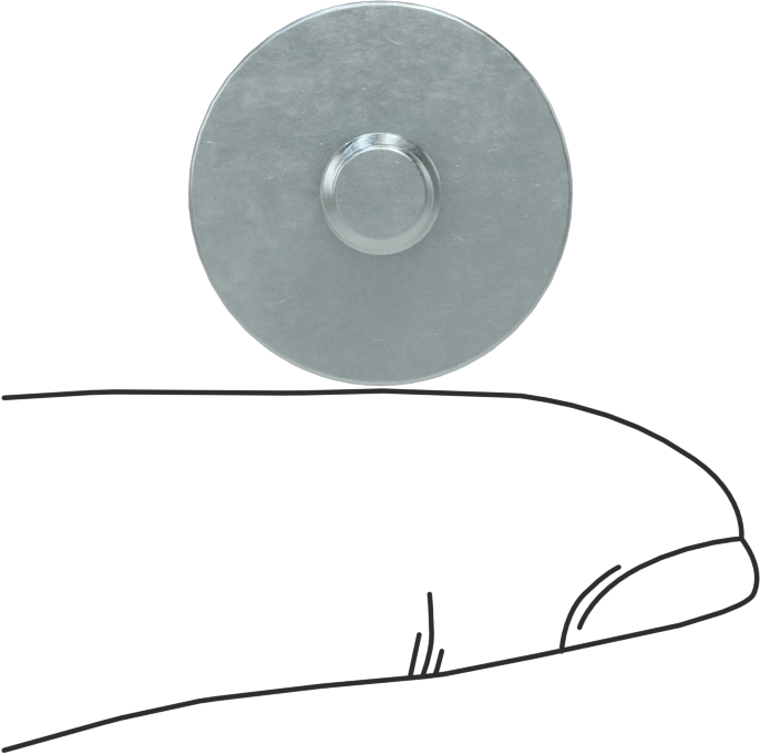 Dişli Saplamalı Kapalı Neodim Mıknatıs, 6 mm Kalınlık, 20 mm OD
