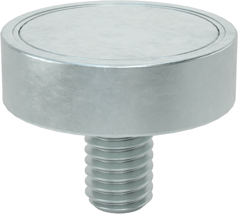 Dişli Saplamalı Kapalı Neodim Mıknatıs, 6 mm Kalınlık, 20 mm OD