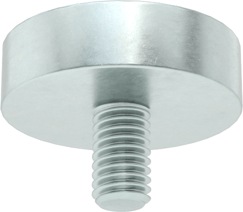 Dişli Saplamalı Kapalı Neodim Mıknatıs, 7 mm Kalınlık, 25 mm OD