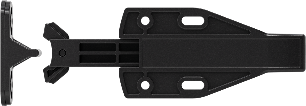 Bas-Aç Tutma Mandalı, Yaylı Tutucu, Siyah Plastik, 3-5/8“ Yükseklik x 1-3/4” Genişlik