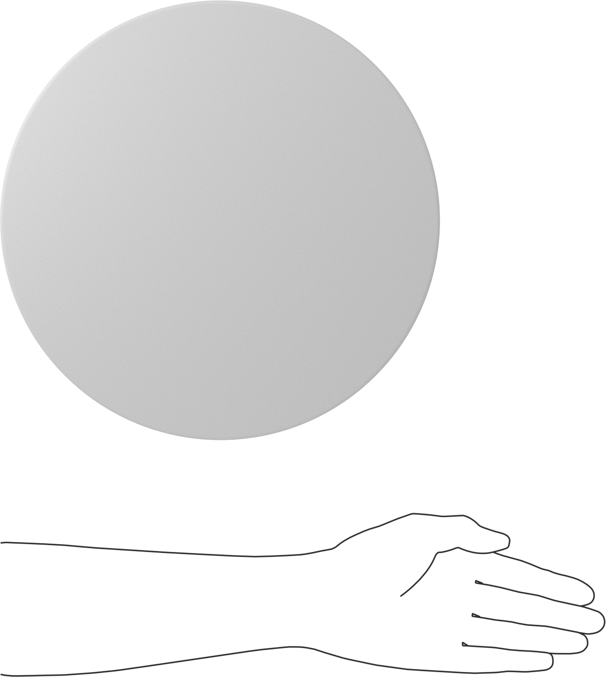 Conta Malzemesi Diski, Sıkıştırılabilir PTFE, 12" Çap, 1/16" Kalınlık