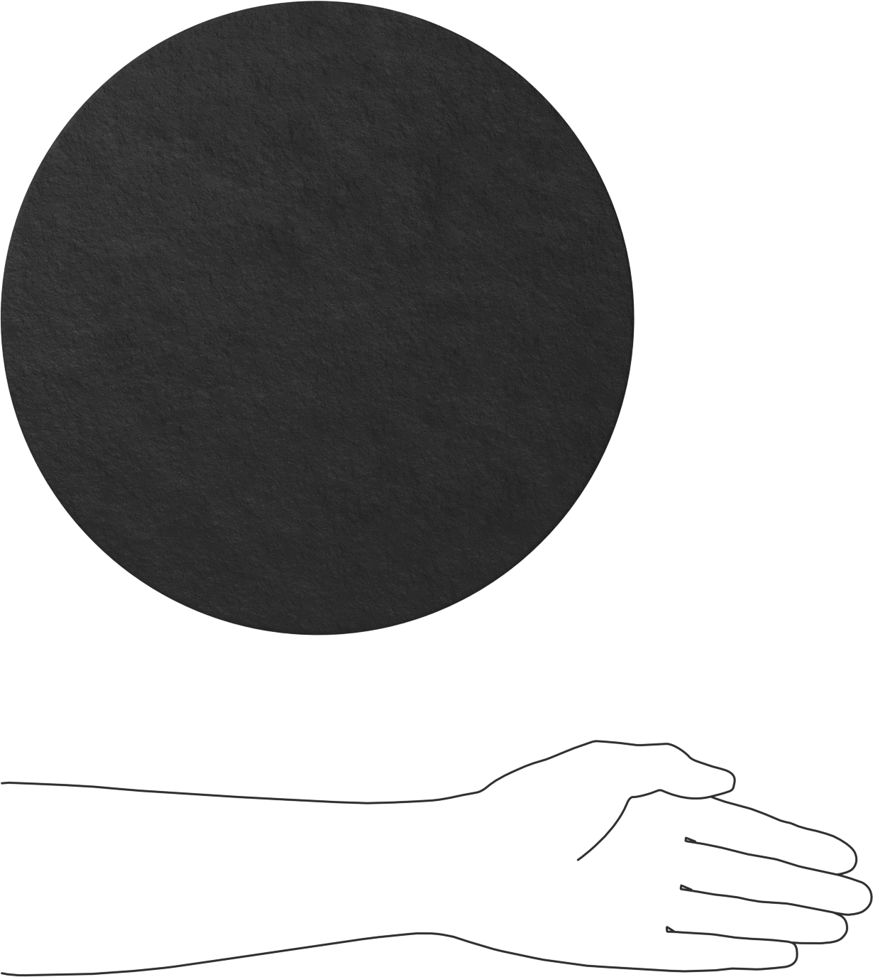 Conta Malzemesi Diski, Kimyasallara Dayanıklı Viton® Floroelastomer, 12" Çap, 1/8" Kalınlık