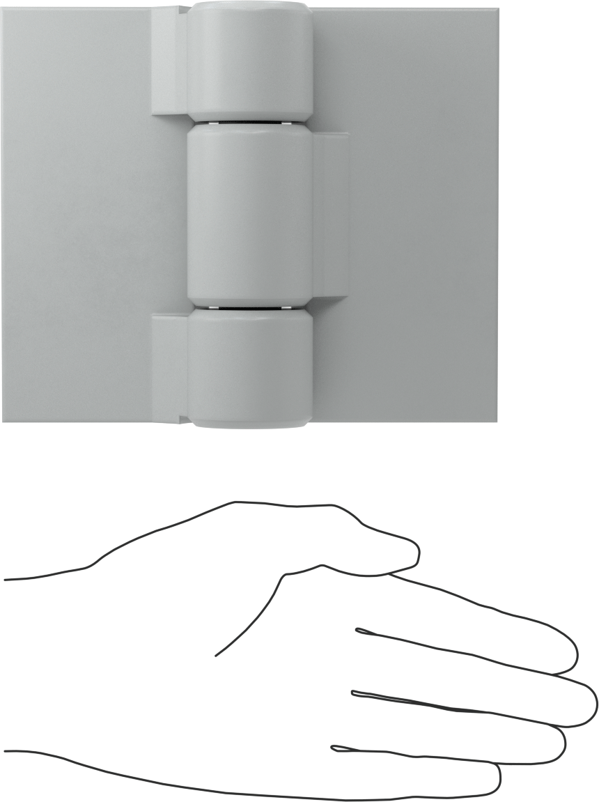 Delikli Ağır Hizmet Menteşesi, Düşük Karbonlu Çelik, 5“ x 3” Kapı Kanadı, 6" Genişlik, 800 lbs. Kapasite
