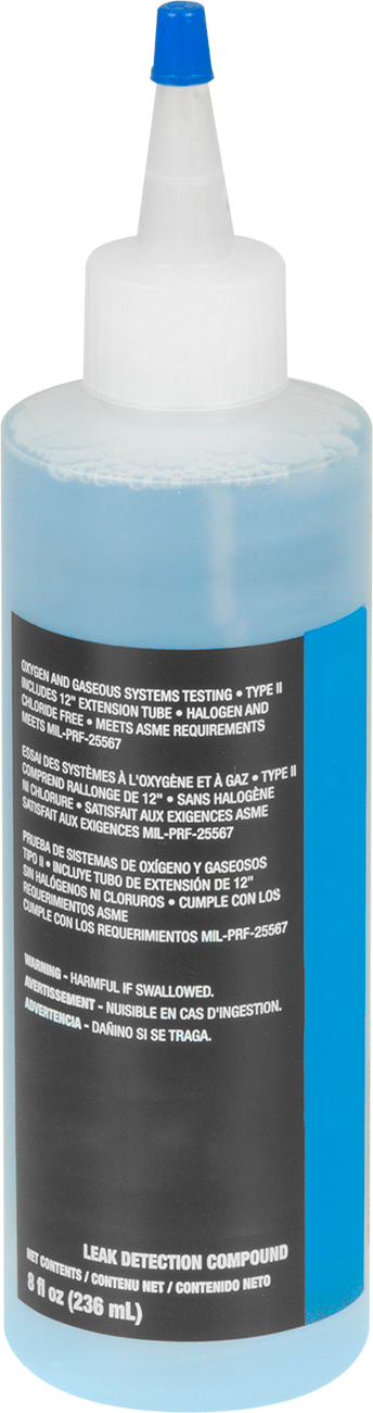 Quick-Spot Sıkıştırılmış Gaz Kaçak Dedektörü, Oksijen Uyumlu, -65° ila 200°F, 8 FL. oz Şişe