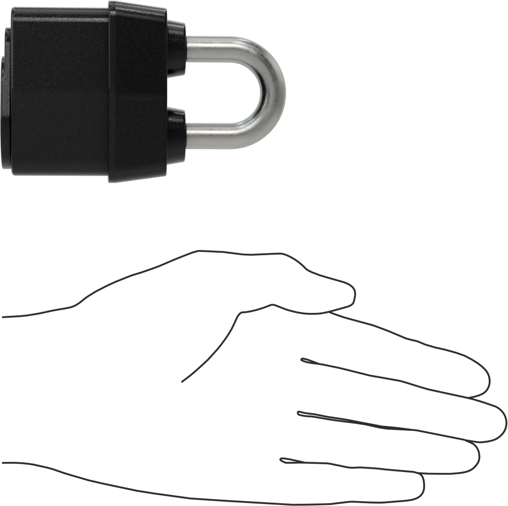 Lamine Çelik Gövdeli Hava Koşullarına Dayanıklı Asma Kilit, Ekstra Boşluklu, Master Lock 6125, #12G101'e Uyumlu
