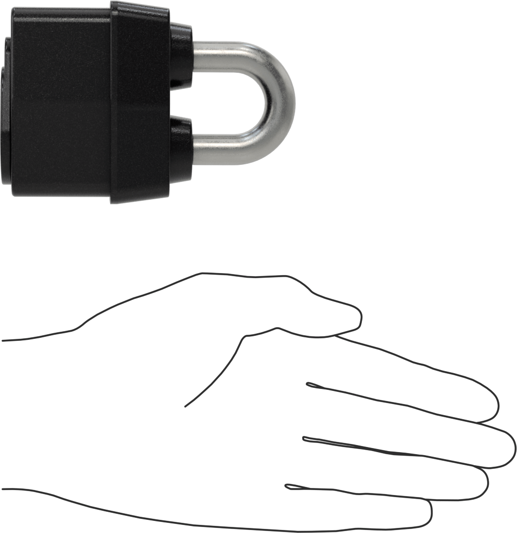 Lamine Çelik Gövdeli Hava Koşullarına Dayanıklı Asma Kilit, Ekstra Boşluklu, Master Lock 6127, #12G042'ye göre anahtarlanmış