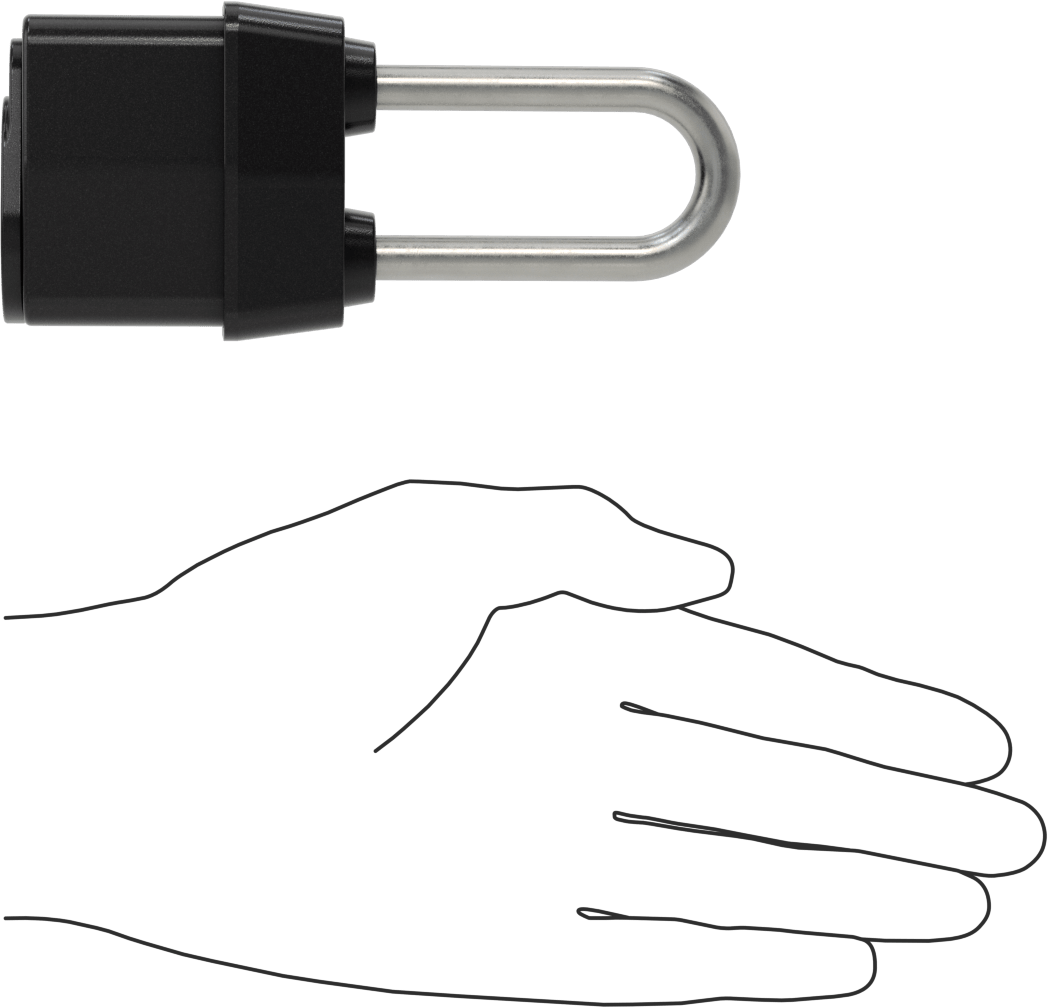 Lamine Çelik Gövdeli Hava Koşullarına Dayanıklı Asma Kilit, Ekstra Boşluklu, Master Lock 6121, #13G933'e Ayarlanmış