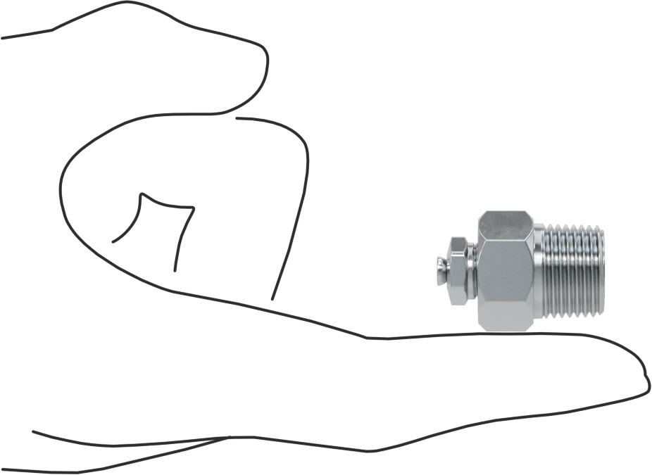 Basınç Tahliye Havalandırması, Çinko Kaplı Çelik, 3/8" NPTF, 1-3/16" Toplam Yükseklik, 1 ila 5 PSI