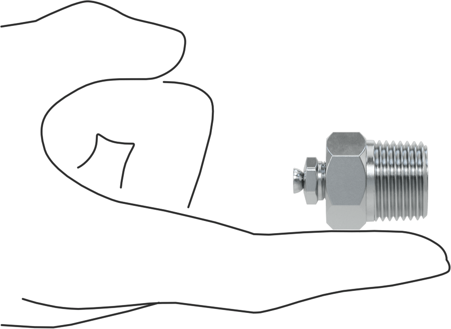 Basınç Tahliye Havalandırması, Çinko Kaplı Çelik, 1/2" NPTF, 1-3/8" Toplam Yükseklik, 7.5 ila 15 PSI