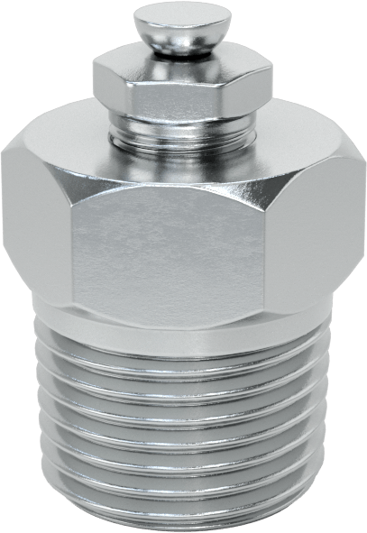 Basınç Tahliye Havalandırması, Çinko Kaplı Çelik, 1/2" NPTF, 1-3/8" Toplam Yükseklik, 7.5 ila 15 PSI