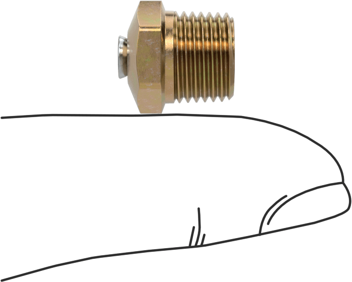 Basınç Tahliye Havalandırması, 1/8" NPTF, 1/2" Toplam Yükseklik, 100 ila 200 PSI