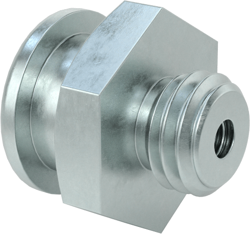 Düğme Başlı Gres Nipeli, Çinko Kaplı Çelik, M10 x 1,5 mm Erkek Diş, 17 mm Toplam Yükseklik