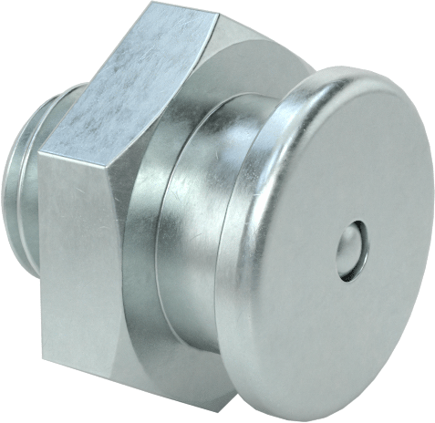 Düğme Başlı Gres Nipeli, Çinko Kaplı Çelik, M10 x 1,5 mm Erkek Diş, 17 mm Toplam Yükseklik
