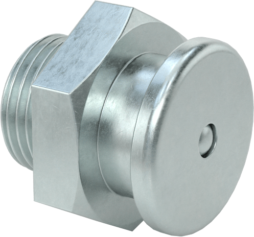 Düğme Başlı Gres Nipeli, Çinko Kaplı Çelik, M12 x 1 mm Erkek Diş, 17 mm Toplam Yükseklik
