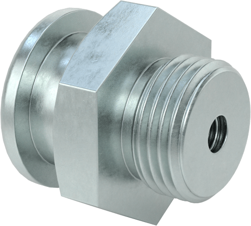 Düğme Başlı Gres Nipeli, Çinko Kaplı Çelik, M12 x 1 mm Erkek Diş, 17 mm Toplam Yükseklik