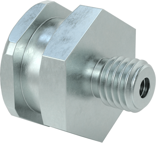 Düğme Başlı Gres Nipeli, Çinko Kaplı Çelik, 1/4"-28 UNF Dişi Dişli, 5/8" Toplam Yükseklik