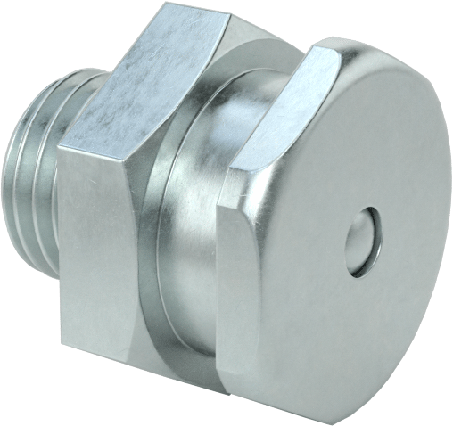 Düğme Başlı Gres Nipeli, Çinko Kaplı Çelik, 3/8"-24 UNF Erkek Diş, 5/8" Toplam Yükseklik