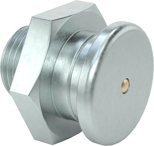 Düğme Başlı Gres Nipeli, Çinko Kaplı Çelik, 1/8 BSPP Erkek, 17 mm Toplam Yükseklik