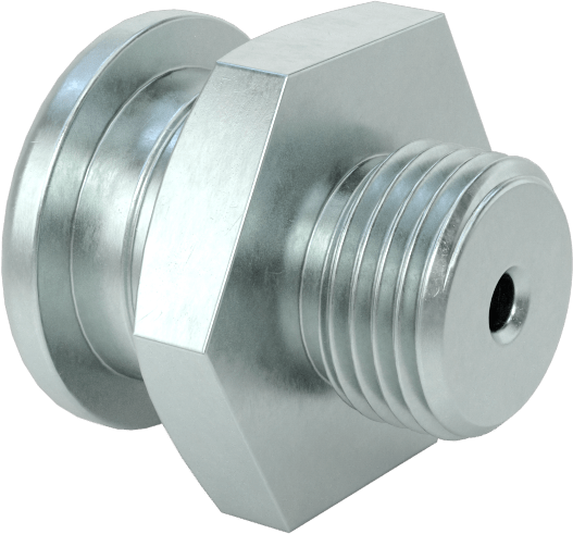Düğme Başlı Gres Nipeli, Çinko Kaplı Çelik, 1/8 BSPP Erkek, 17 mm Toplam Yükseklik