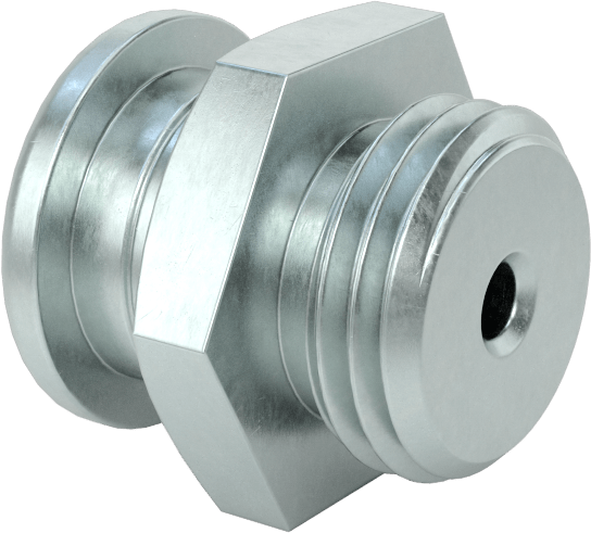 Düğme Başlı Gres Nipeli, Çinko Kaplı Çelik, 1/4 BSPP Erkek, 17 mm Toplam Yükseklik