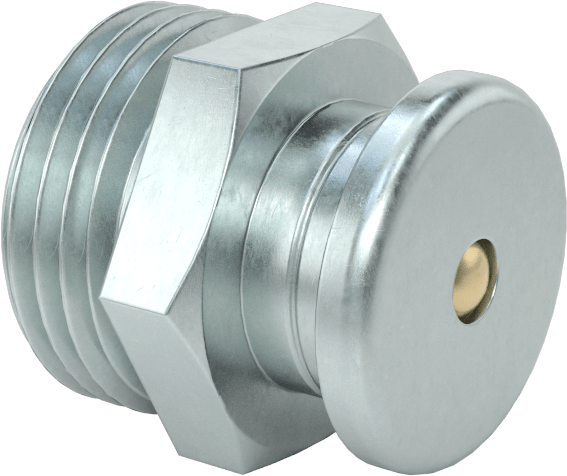 Düğme Başlı Gres Nipeli, Çinko Kaplı Çelik, 3/8 BSPP Erkek, 18 mm Toplam Yükseklik