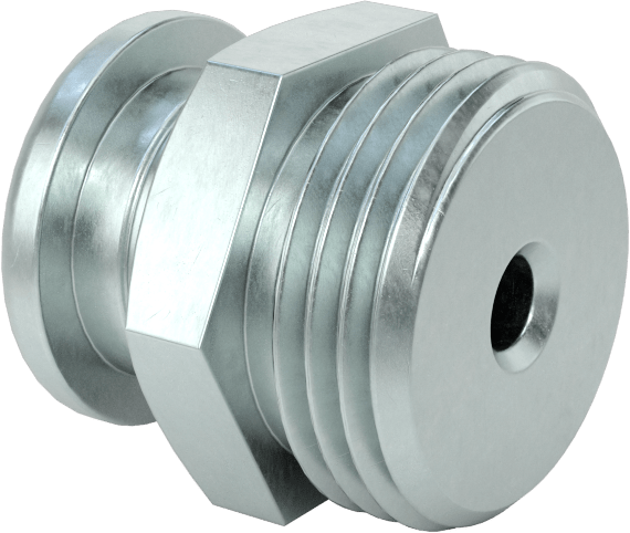 Düğme Başlı Gres Nipeli, Çinko Kaplı Çelik, 3/8 BSPP Erkek, 18 mm Toplam Yükseklik