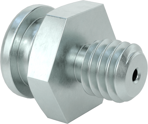 Düğme Başlı Gres Nipeli, Çinko Kaplı Çelik, M6 x 1 mm Erkek Diş, 14 mm Toplam Yükseklik