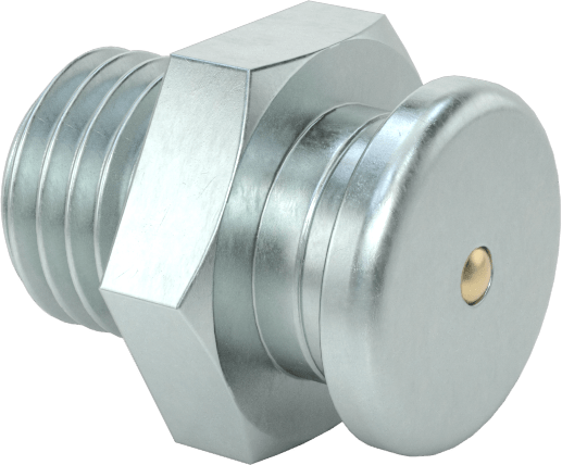 Düğme Başlı Gres Nipeli, Çinko Kaplı Çelik, M8 x 1 mm Diş Erkek, 14 mm Toplam Yükseklik