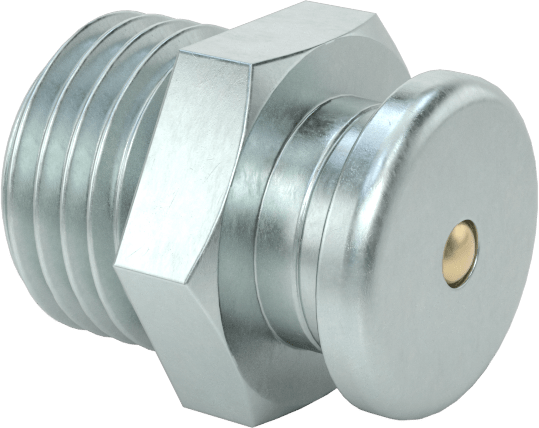 Düğme Başlı Gres Nipeli, Çinko Kaplı Çelik, M10 x 1 mm Erkek Diş, 14 mm Toplam Yükseklik