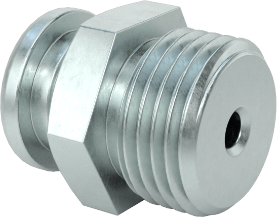 Düğme Başlı Gres Nipeli, Çinko Kaplı Çelik, 1/8 BSPP Erkek, 14 mm Toplam Yükseklik