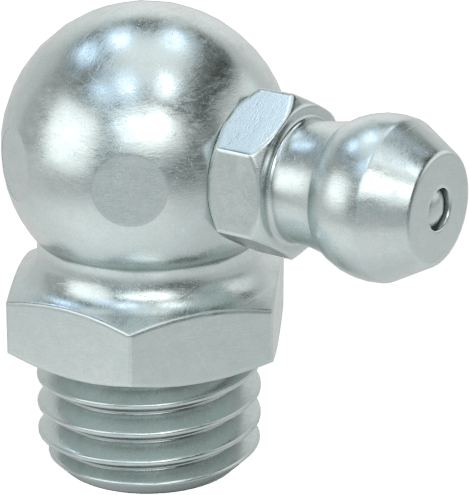 Çinko Kaplı Çelik Gres Nipeli, 90 Derece Dirsek, 3/8"-20 Bsf Erkek, 20 mm Toplam Yükseklik