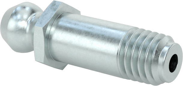 Çinko Kaplı Çelik Gres Nipeli, Düz, 1/4"-28 SAE-LT Erkek, 31/32" Toplam Yükseklik