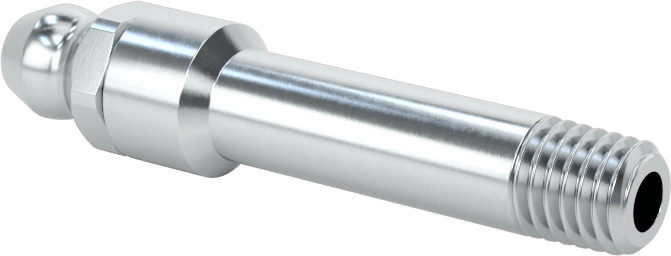 Çinko Kaplı Çelik Gres Nipeli, Düz, 1/4"-28 SAE-LT Erkek, 1-5/8" Toplam Yükseklik