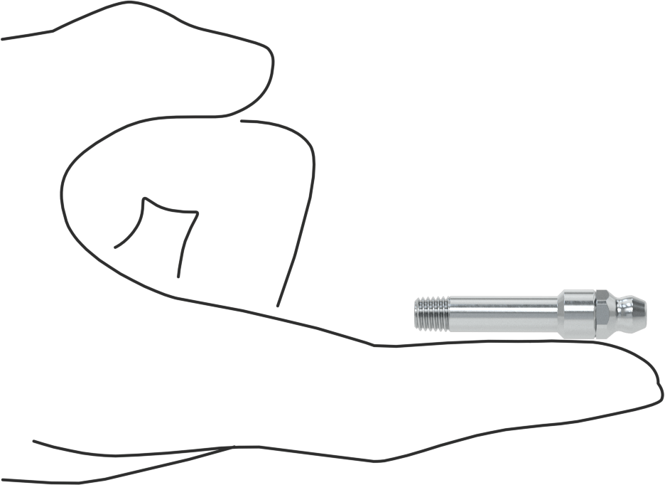 Çinko Kaplı Çelik Gres Nipeli, Düz, 1/4"-28 SAE-LT Erkek, 1-5/8" Toplam Yükseklik