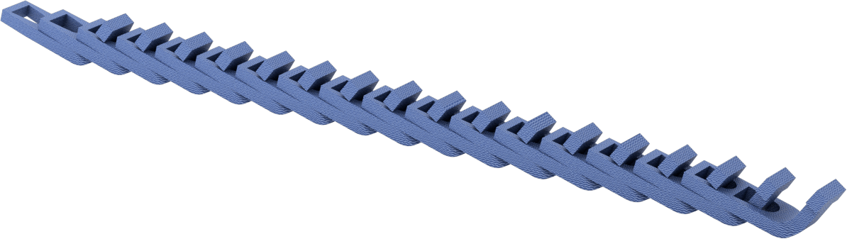 Statik Kontrol Twist-Lock Ayarlanabilir Uzunluklu V-Kayış, Anma Ölçüsü A, 1/2“ Genişlik x 1/2” Kalınlık