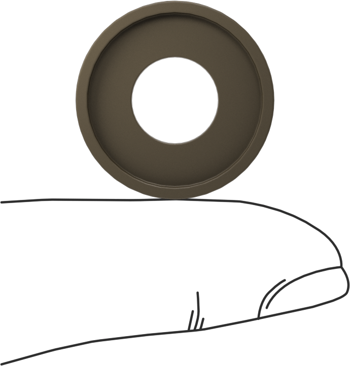 Metal Algılanabilir Conta, Hızlı Kelepçeli Bağlantı Elemanları için, PTFE, 1/2" Boru Dış Çapı için