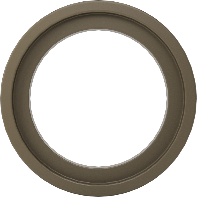 Metal Algılanabilir Conta, Hızlı Kelepçeli Bağlantı Elemanları için, PTFE, 3/4" Dış Çaplı Boru için