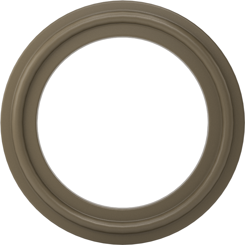Metal Algılanabilir Conta, Hızlı Kelepçeli Bağlantı Elemanları için, PTFE, 1-1/2" Boru Dış Çapı için