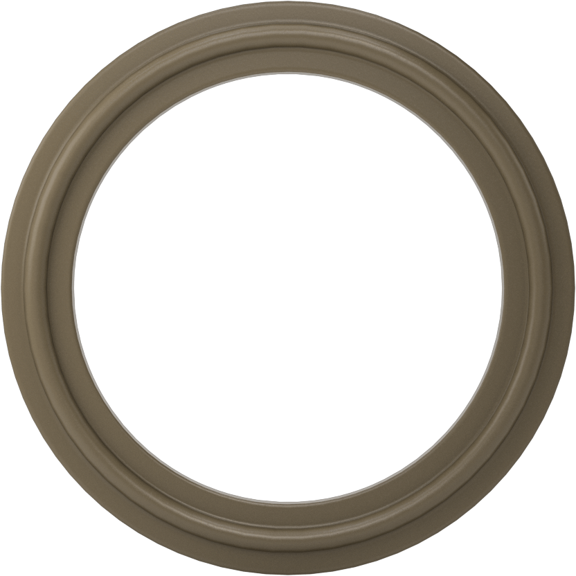 Metal Algılanabilir Conta, Hızlı Kelepçeli Bağlantı Elemanları için, PTFE, 2 inç Boru Dış Çapı için