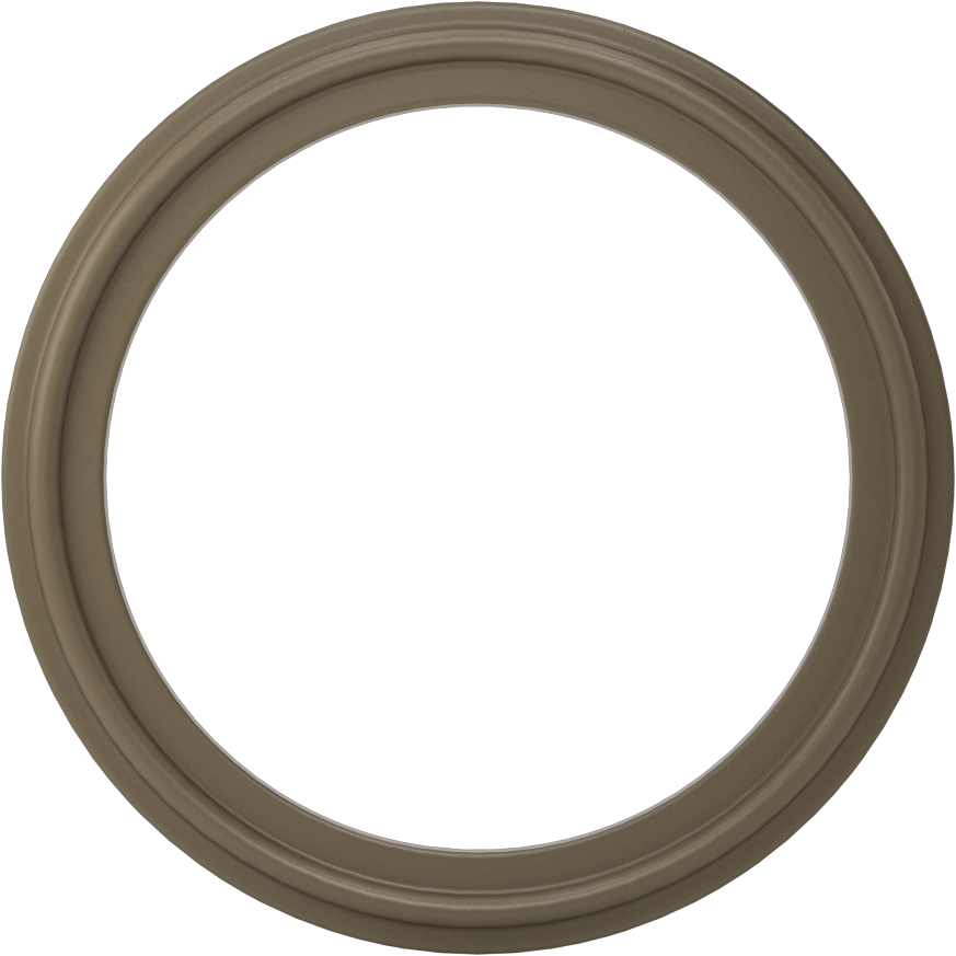 Metal Algılanabilir Conta, Hızlı Kelepçeli Bağlantı Elemanları için, PTFE, 2-1/2" Boru Dış Çapı için