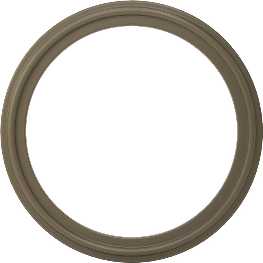 Metal Algılanabilir Conta, Hızlı Kelepçeli Bağlantı Elemanları için, PTFE, 3" Boru Dış Çapı için