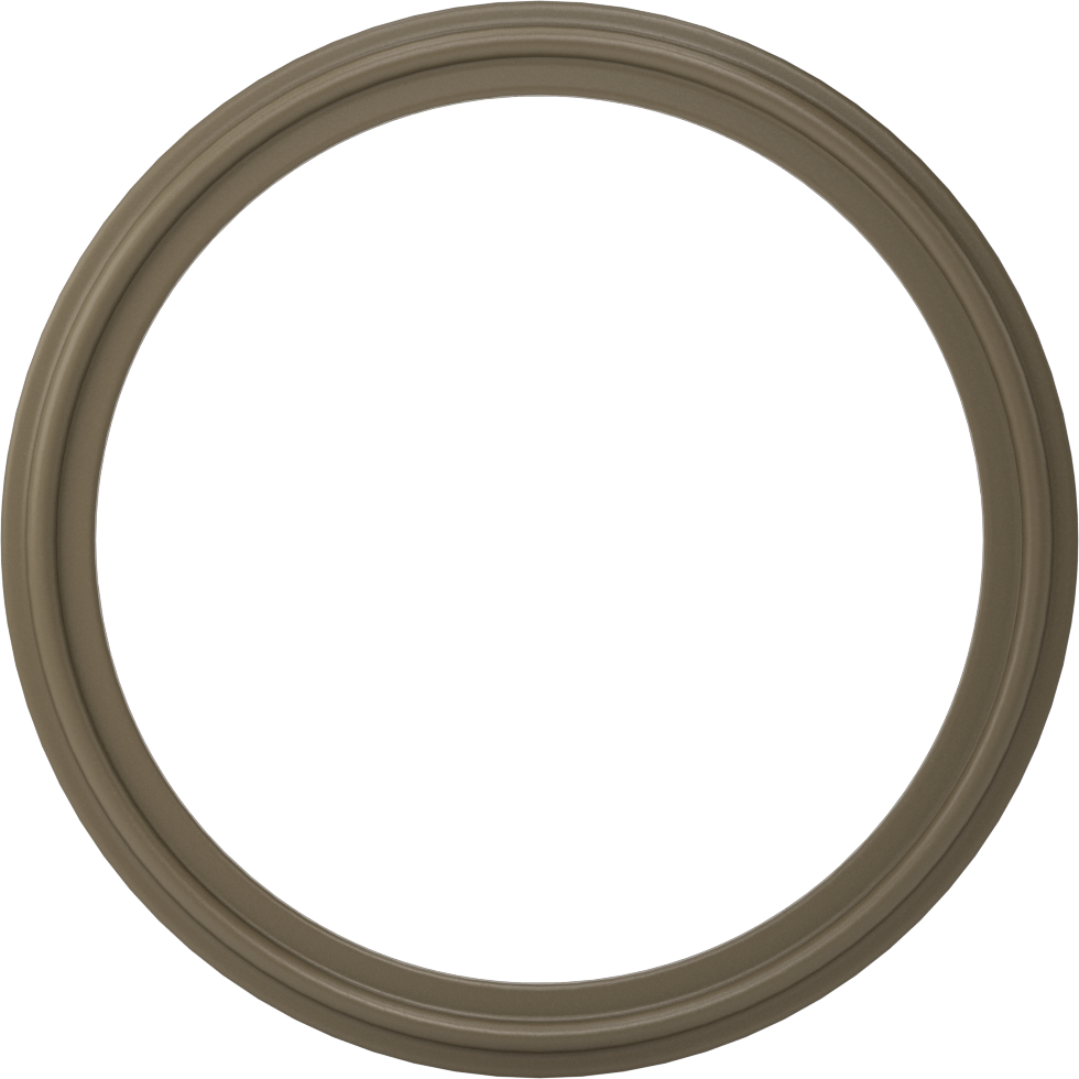 Metal Algılanabilir Conta, Hızlı Kelepçeli Bağlantı Elemanları için, PTFE, 4" Boru Dış Çapı için
