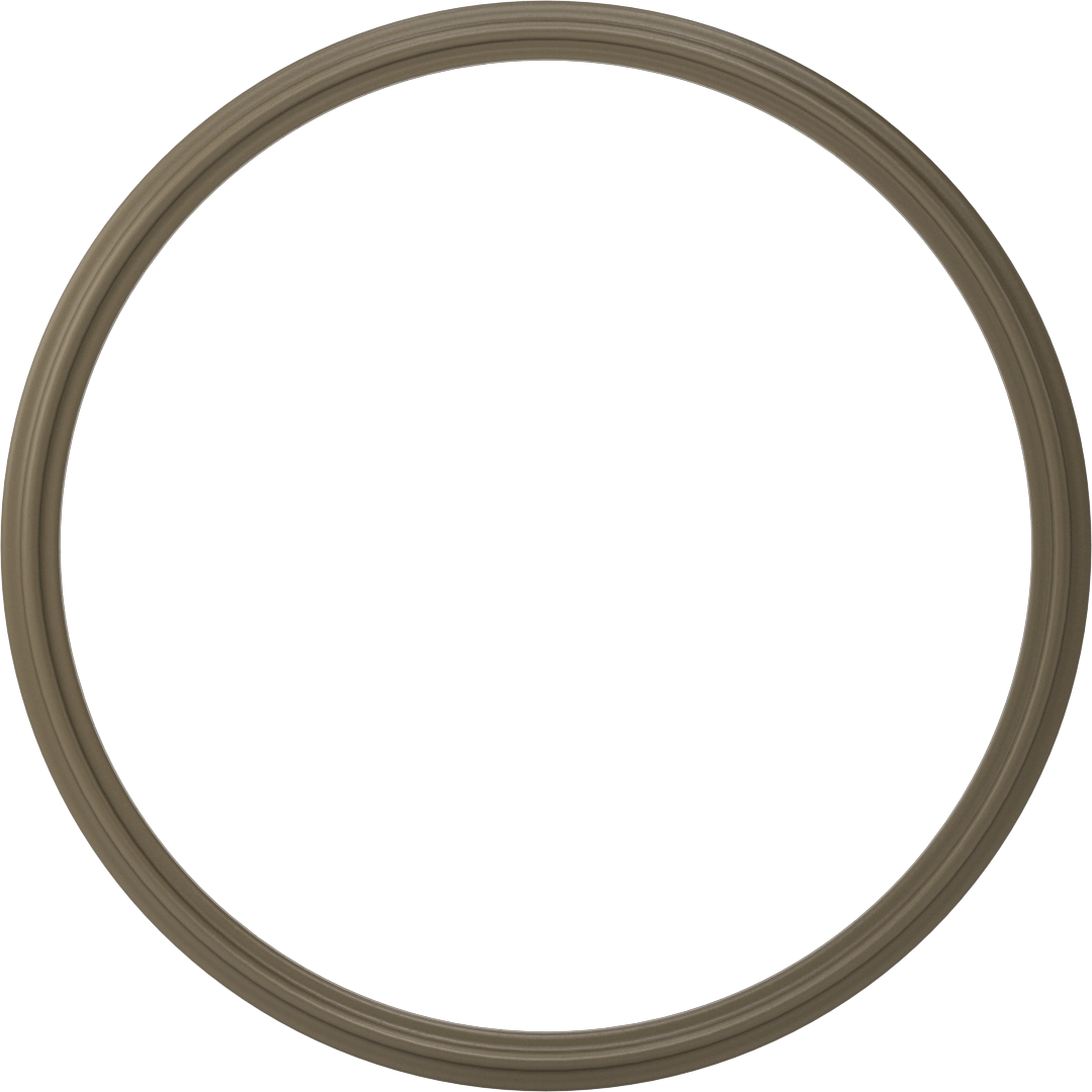 Metal Algılanabilir Conta, Hızlı Kelepçeli Bağlantı Elemanları için, PTFE, 6" Boru Dış Çapı için