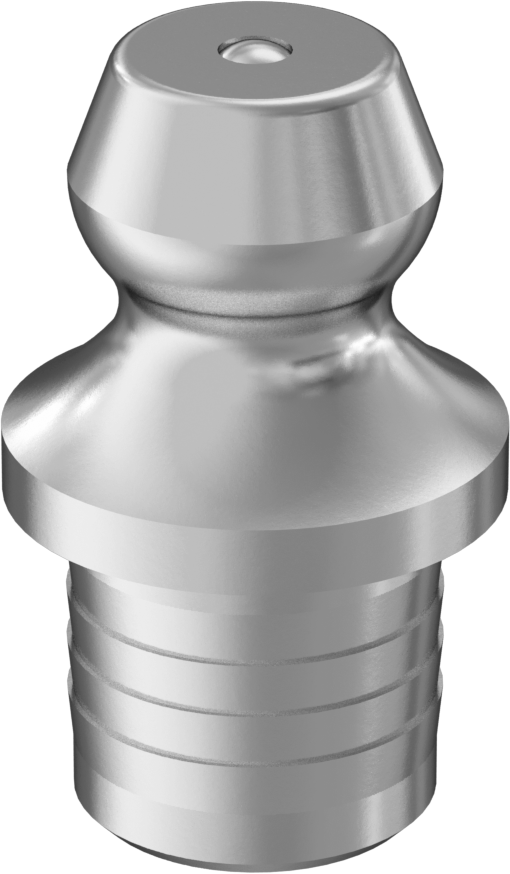 Çinko Kaplı Çelik Gres Nipeli, Tırtıklı Şaft ve Küresel Çek Valfli, 1/4" Delik Çapı
