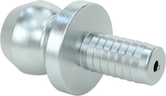 Çinko Kaplı Çelik Gres Nipeli, Tırtıklı Şaftlı, 1/8" Delik Çapı için, 9/16" Toplam Uzunluk