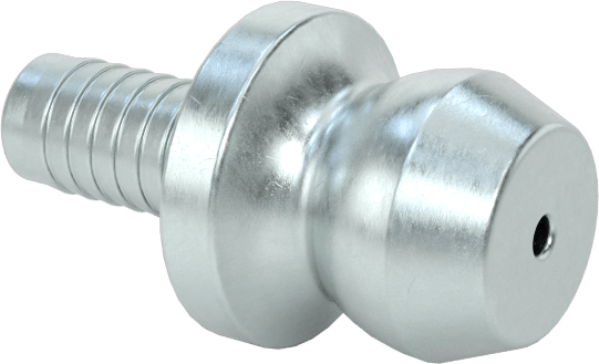 Çinko Kaplı Çelik Gres Nipeli, Tırtıklı Şaftlı, 1/8" Delik Çapı için, 9/16" Toplam Uzunluk