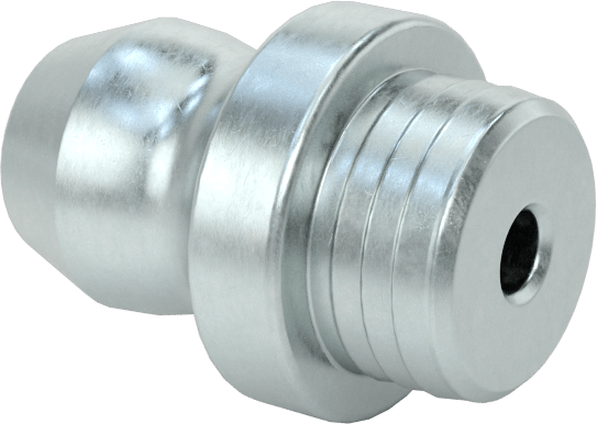 Çinko Kaplı Çelik Gres Nipeli, Tırtıklı Şaftlı, 1/4" Delik Çapı için, 15/32" Toplam Uzunluk
